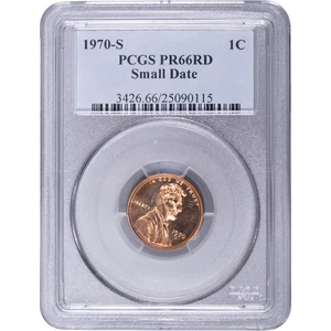 1970-S Lincoln Cent Small Date - Proof ~ PCGS PR66RD - Picture 1 of 2