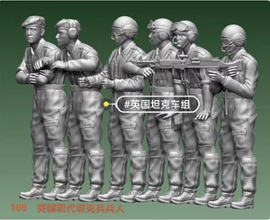 3D Printing 1/35 British modern tank soldiers Unpainted(6PC) - Picture 1 of 2
