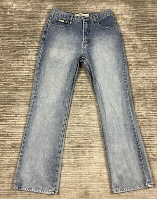 Jeans Zana Di para mujer 11 azul denim recto tiro alto retro aire libre Foto 1 de 4