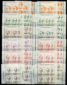 Weeda Canada 586-593A VF MNH very nearly complete set of M/S PBs CV $136