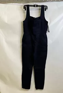 GUESS Harlyn Stretch-Denim Corset Jumpsuit Women's Size Lx28 Rinse - Picture 1 of 5
