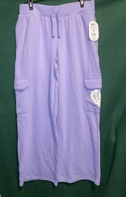 Pantalones deportivos Wonder Nation cargo de lana para niñas talla XXL (18) jaspe púrpura nuevos con etiquetas Foto 1 de 4