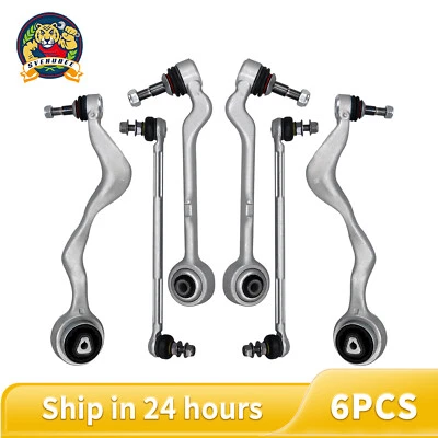 6x Front Control Arms w/Sway Bar Links for 2008-13 BMW 325i 330i 335i 128i 135i — 第 1/4 张图片