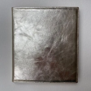 Gästebuch aus Leder, goldfarben - Foto 1 di 7