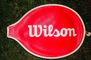 Vintage Wilson Tennisschläger Head Cover (nur) rot Top Zustand - Bild 1 von 2
