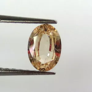 0,70 KT natürlicher Ceylon gelber Saphir ~ perfekter ovaler Schnitt 7X5 unbeheizter Edelstein - Bild 1 von 4