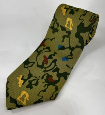 Corbata de Colección Superba Verde Camuflaje 100% Dacron Camuflaje Rockabilly Para Hombres Años 60 Foto 1 de 4