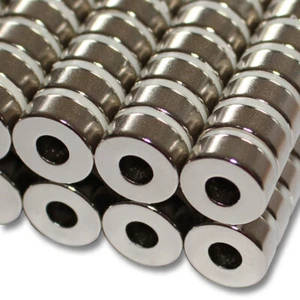10 IMANES SUPER ANILLO NEODIMIO POWER D15x6 mm 6 mm agujero agujero n45 6,0 kg 15x6x6 - Imagen 1 de 2