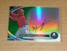 2013 Bowman Platinum MAIKEL FRANCO AUTOGRAPH/AUTO PHILLIES GREEN /399 R5229