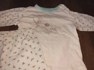 Schlafanzug * Größe 86 Schlafi Pyjama Nachtwäsche Schlafzeug Hase Mädchen Baby - Bild 1 von 7