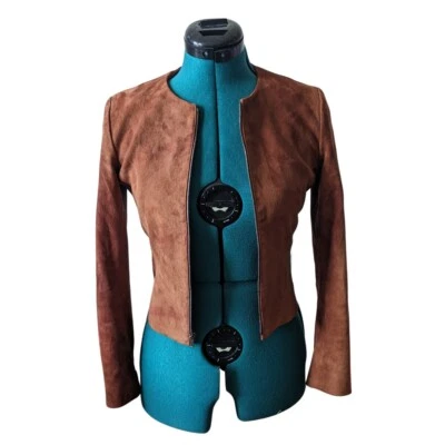 Theory Genuine Lamb Leather Jacket Collarless Small Ladies Perfect Condition - Image 1 of 4