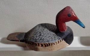 CANVASBACK  DRAKE  miniature folky wooden duck decoy by Tyler from Maryland - Picture 1 of 1