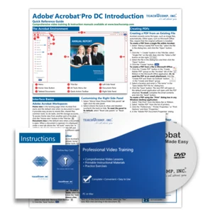 Adobe ACROBAT Pro DC DELUXE Video Entrenamiento Tutorial y Guía de Referencia Rápida - Imagen 1 de 4