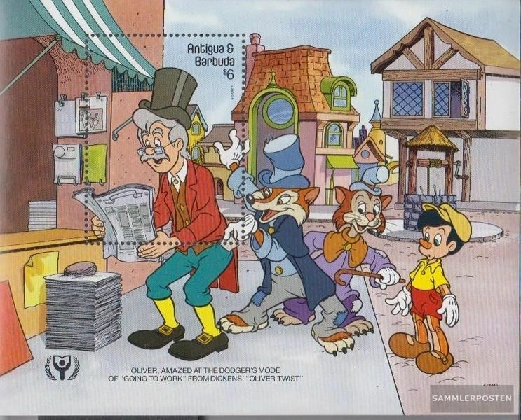 Фигурки Walt-Disney Antigua and Barbuda Block186 1990 как новые без наклеек и следов - Изображение 1 из 1