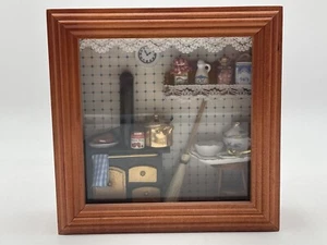 Reutter Original Alemán Caja de Sombras Diorama Cocina Estufa Pavo Cena Mini - Imagen 1 de 12