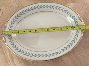 Vtg Syracuse China Old Ivory Sherwood Blue Laurel Serving Platter 14” Gold Trim - Picture 1 of 1