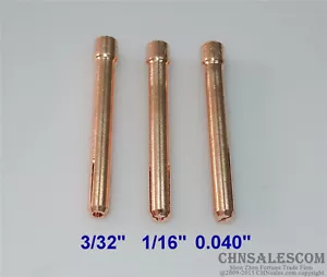 3 pcs 10N22 10N23 10N24 Collets Tig Welding Torch WP-17 WP-18 WP-26 - Bild 1 von 2