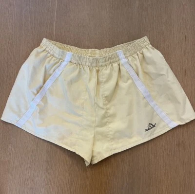 Pantalones Cortos Atléticos para Correr Jordache Talla XL De Colección Años 70 Amarillo Claro Pista Foto 1 de 4