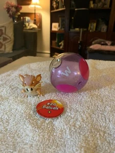 TOMY Pokemon Pocket Monster Figur Raticate #20 Poke Ball Purple Clear 1 Pog - Bild 1 von 5