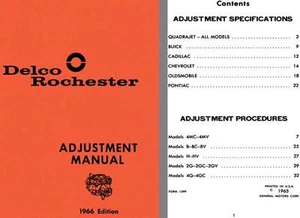 Delco Rochester 1966 - Delco Rochester Adjustment Manual 1966 Edition - Picture 1 of 1