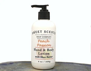 Loción para manos y cuerpo - Loción hecha a mano melocotón con manteca de karité - Imagen 1 de 5