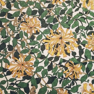 Estampado de madreselva William Morris Leicester en color verde acolchado algodón - Imagen 1 de 11