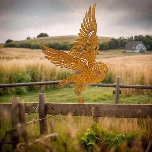 Rost Eule Gartendeko 35 X 22 cm Eule Vogel Rost Deko Metall ROST-Deko EuleGar... - Bild 1 von 7