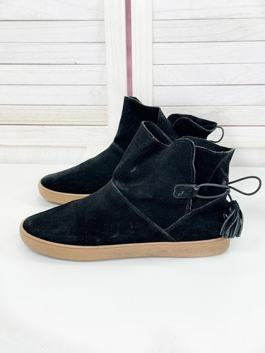 Stivali Koolaburra by Ugg Skyller donna 9 nero scamosciato nappa mocassino alla caviglia piatto