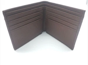 Mi Pac Matte Dark Brown PU Bifold Wallet 742300 NEW - Picture 1 of 3