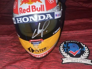 Sergio “Checo” Perez Signed Official 2021 Austrian GP Mini Helmet 1:2 Beckett - Picture 1 of 3