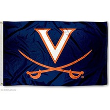 VIRGINIA CAVALIERS FLAG 3'X5' UVA UNIVERSITY OF VIRGINIA: FREE SHIPPING