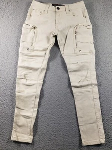 Jeans uomo rivetto rame 29x30 *29x29* bianco sporco skinny cotone skater elasticizzato - Foto 1 di 15