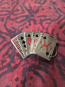 ROYAL FLUSH BELT BUCKLE NEW - Picture 1 of 1