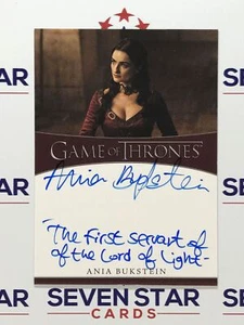Game Of Thrones Iron Anniversary Auto Ania Bukstein "first servant" 10-25 - Picture 1 of 1