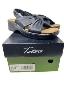 Trotters Damen Nell Slingback schwarz Ledersandalen schmale Breite Gr.5 M - Bild 1 von 5