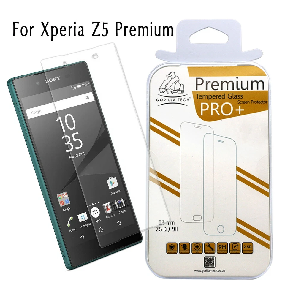 Tempered Glass Film Screen Protector Genuine Gorilla For Sony Xperia Z5 Premium - Image 1 of 1