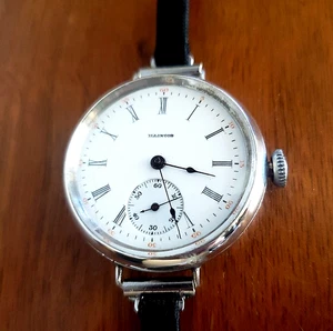 ILLINOIS TRENCH STERLING SILVER WATCH SERVICED 1907 - Picture 1 of 15