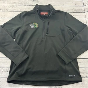 SIMMS Katmai Lodge Alaska Rejilla Polar Pullover 1/4 Cremallera Chaqueta Para Hombre XL Negro - Imagen 1 de 7