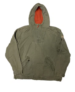 Vintage American Eagle Military Jacket Anorak Mens Medium Green Canvas Pullover - Picture 1 of 3