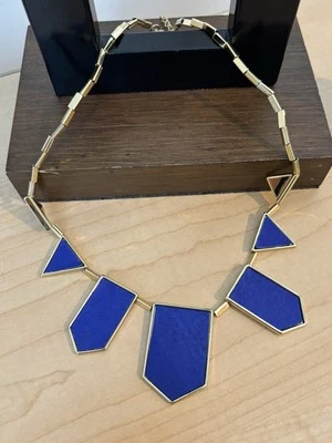 House Of Harlow 1960/Formas geométricas azul cobalto/tono dorado Foto 1 de 4