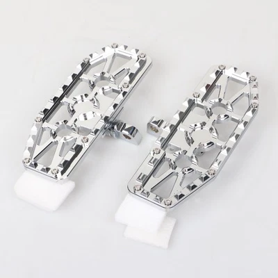 Chrome Footboards Foot Pegs Fit For Harley Road Glide FLTR Heritage Softail FLST - Изображение 1 из 4