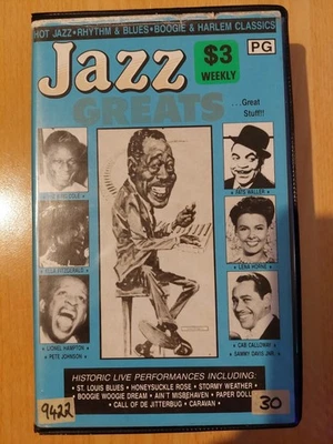 JAZZ GREATS (1982) Hot Jazz Rhythm & Blues, Boogie & Harlem VHS Video (Clamshell - image 1 of 4
