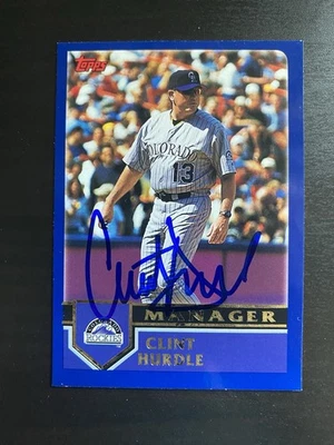 Clint Hurdle Signed 2002 Topps Manager Card Colorado Rockies #270 Auto - Image 1 of 2