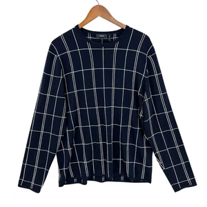 THEORY Woll Strick Pullover Langarm Blau Herren XL U373 - Bild 1 von 5