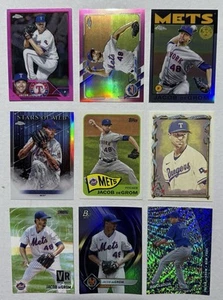 Jacob deGrom Baseball Karten Lot 9 Topps Chrome Refractor - Mets, Rangers - Bild 1 von 1