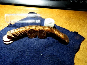Gem Brilliant Uncirculated Full Red 1958 Wheatback Lincoln Pennies B19 - Picture 1 of 4