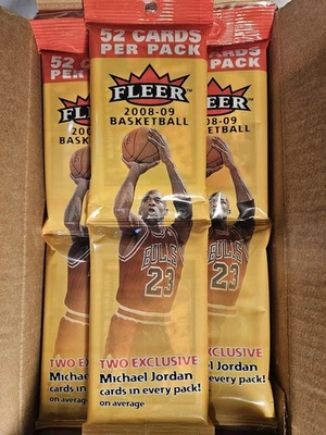 2008/09 FLEER BASKETBALL CARDS RACK PAC 2 MICHAEL JORDENS IN EVERY PACK-PICTURES