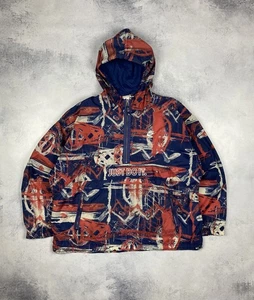 Chaqueta cortavientos vintage años 90 Nike de nailon 1/2 cremallera anorak multicolor para hombre talla XL - Imagen 1 de 17