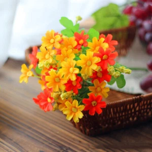 Artificial Flowers Plastic Fake Plants UV Resistant Home Garden Decor Outdoor - Picture 1 of 43