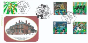 (138066) Circuss GB Brazier Pub FDC Conjurors Half-Crown Poole 2002 42/55 - Picture 1 of 2